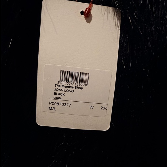 The Frankie Shop Joan Black Faux Fur Collar Coat NWT - Picture 5 of 5